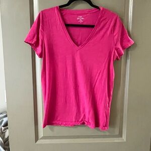 J. Crew Pink Fitted Short Sleeve T-Shirt